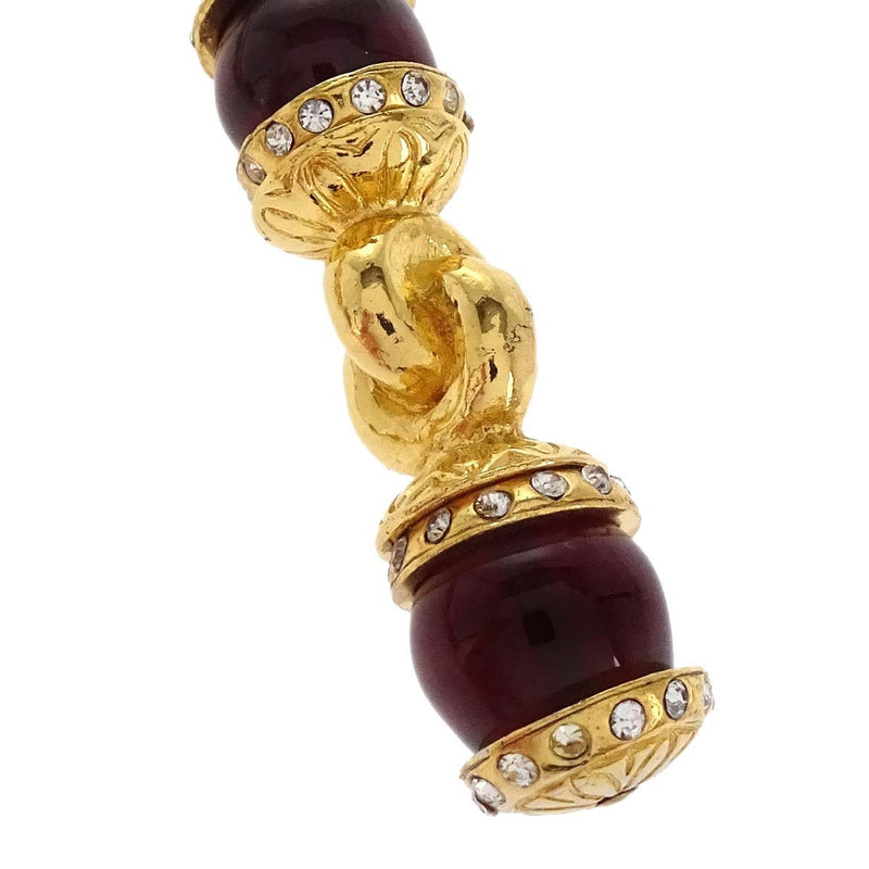 Chanel Vintage Cc Pendant Drop Metal With Gripoix Multicolour Gold_plated Bijoux