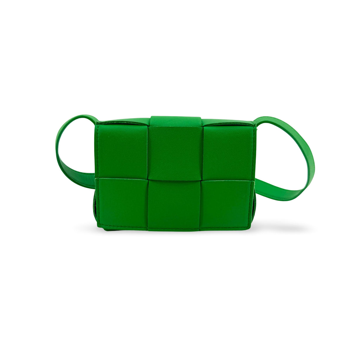 Bottega Veneta Cassette Maxi Intrecciato Leather Green Bag