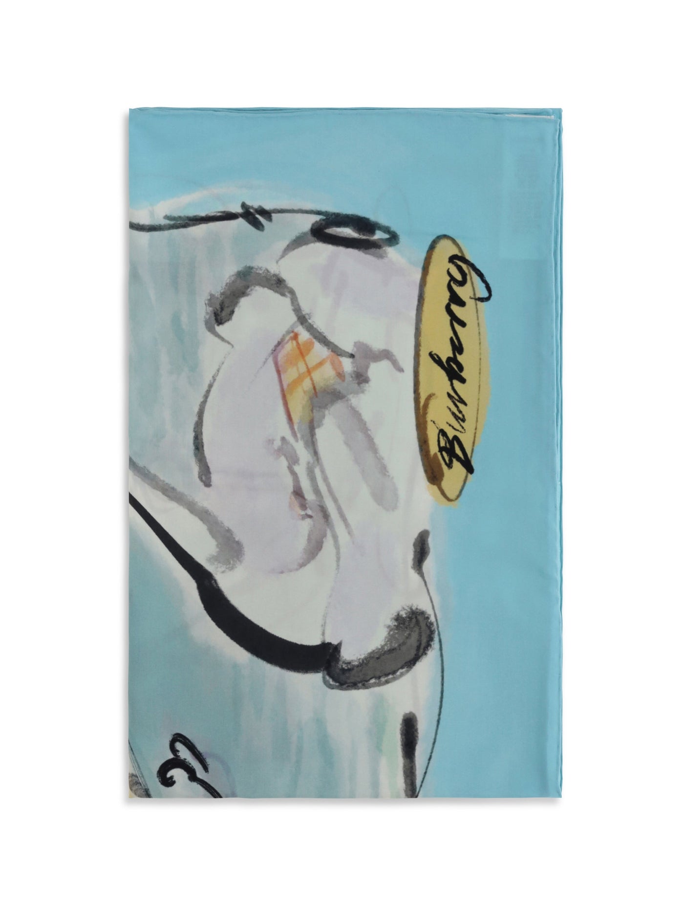 Burberry Knight Scarf — Blue Silk Scarfs