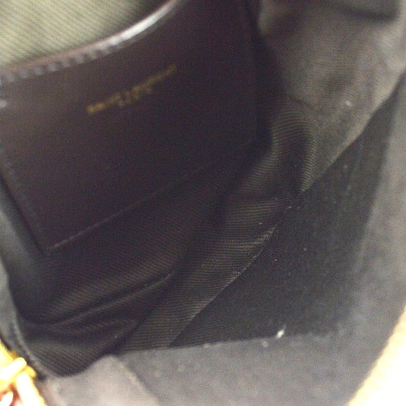 Saint Laurent Le Monogramme Monogram All Over Coated Canvas And Leather Brown Bag