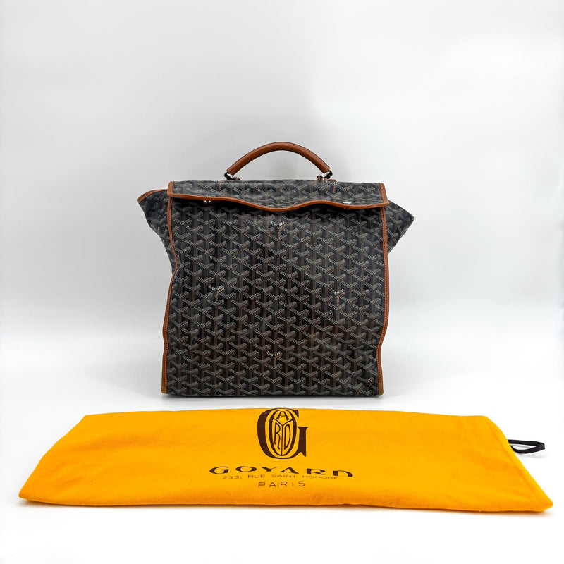 Goyard Saint Leger Briefcase Coated Canvas Black Bag