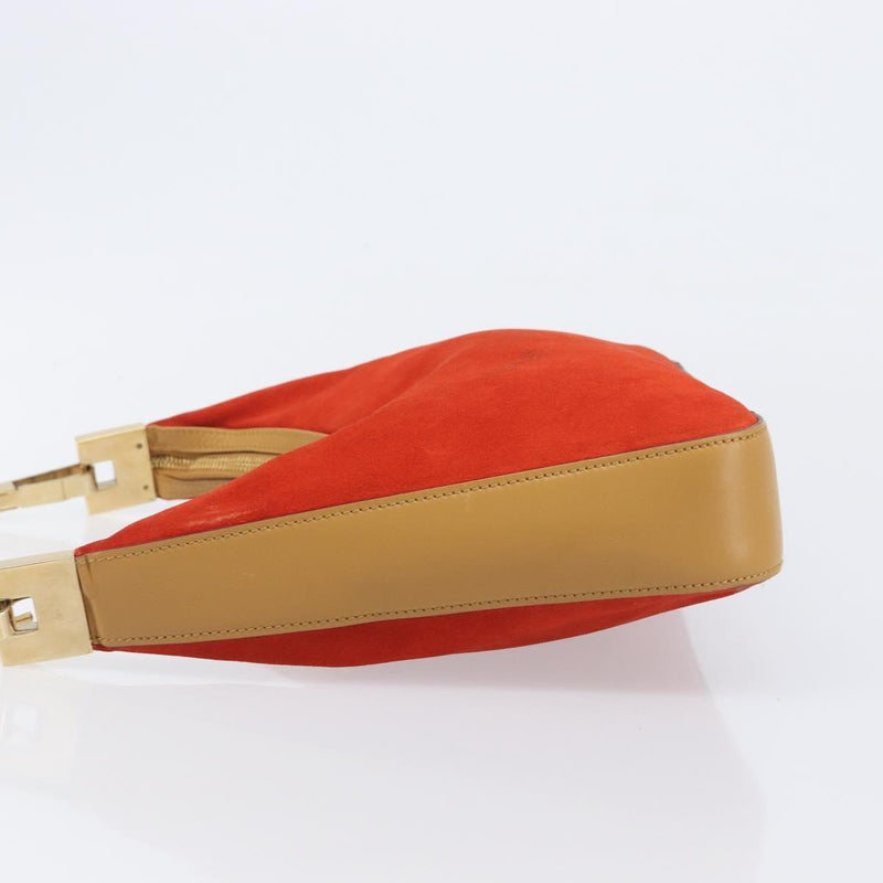 Gucci Vintage Zip Hobo Leather & Suede Red