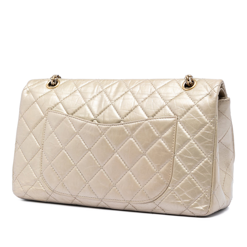 Metallic Aged Calfskin Reissue 2.55 Double Flap 227 - Image 2