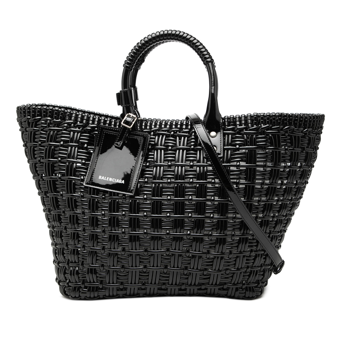Small Faux Leather Bistro Basket Bag - Image 1