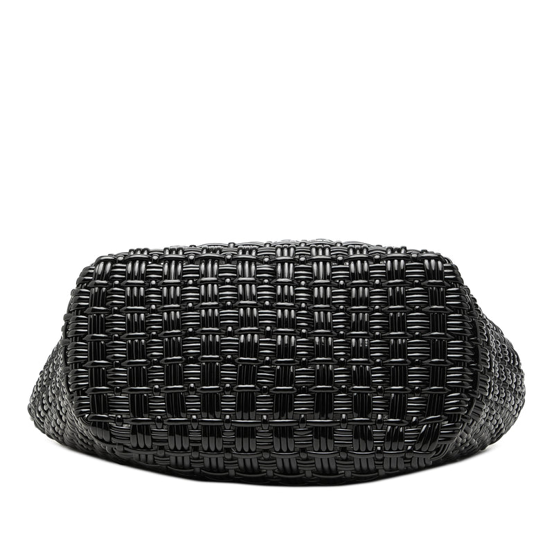 Small Faux Leather Bistro Basket Bag - Image 3