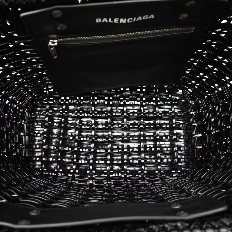 Small Faux Leather Bistro Basket Bag - Image 4