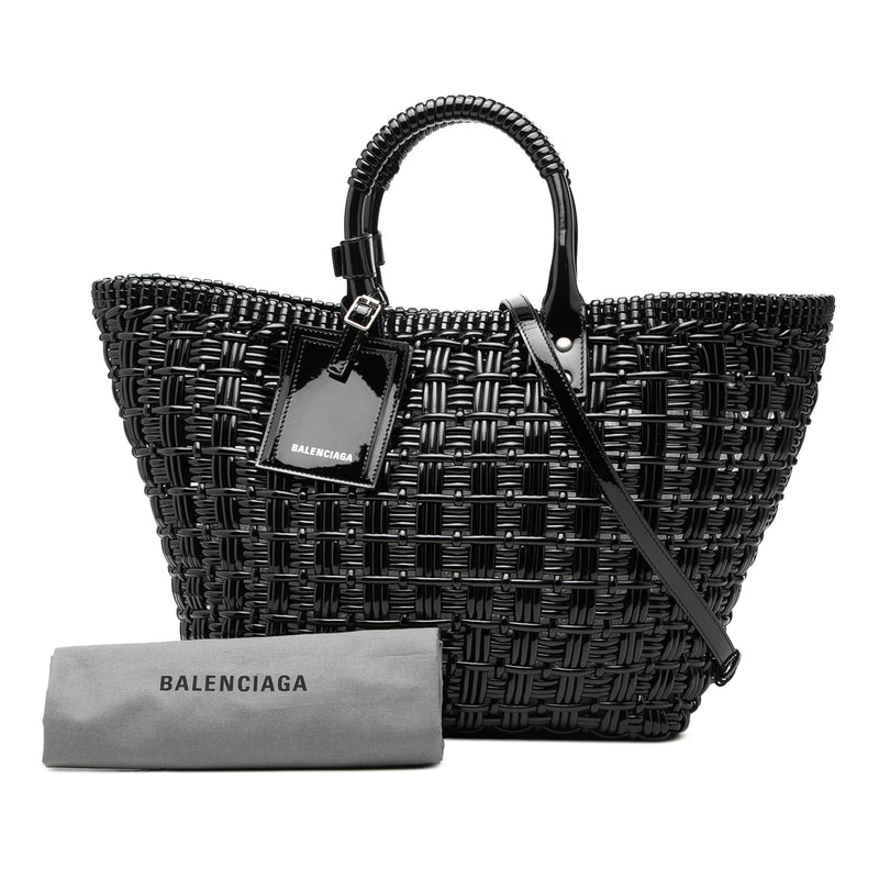 Small Faux Leather Bistro Basket Bag - Image 8