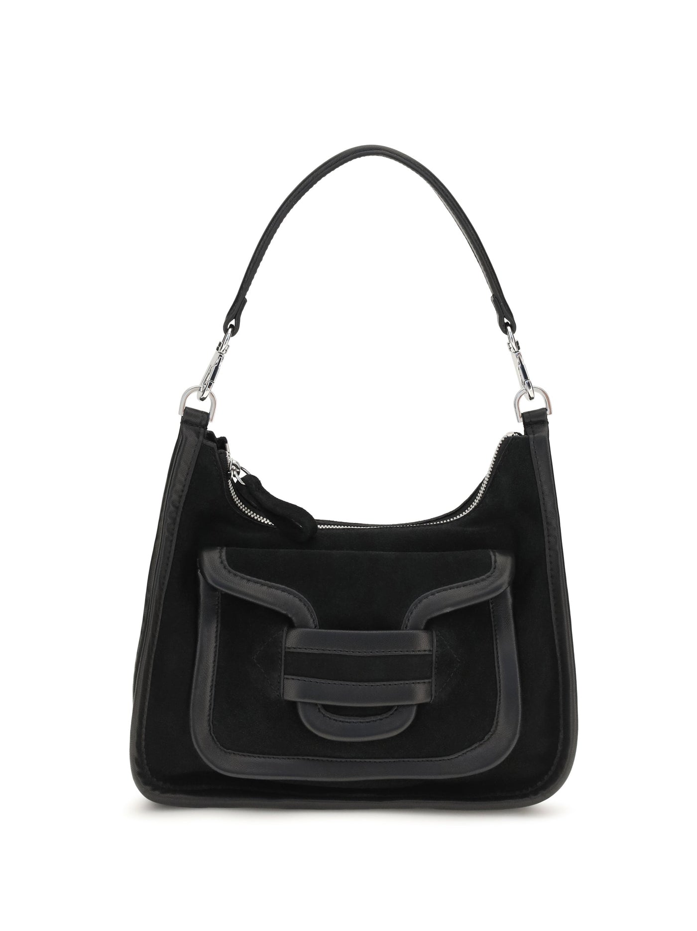 Pierre Hardy Alpha Day Shoulder Bag — Black Calf Leather