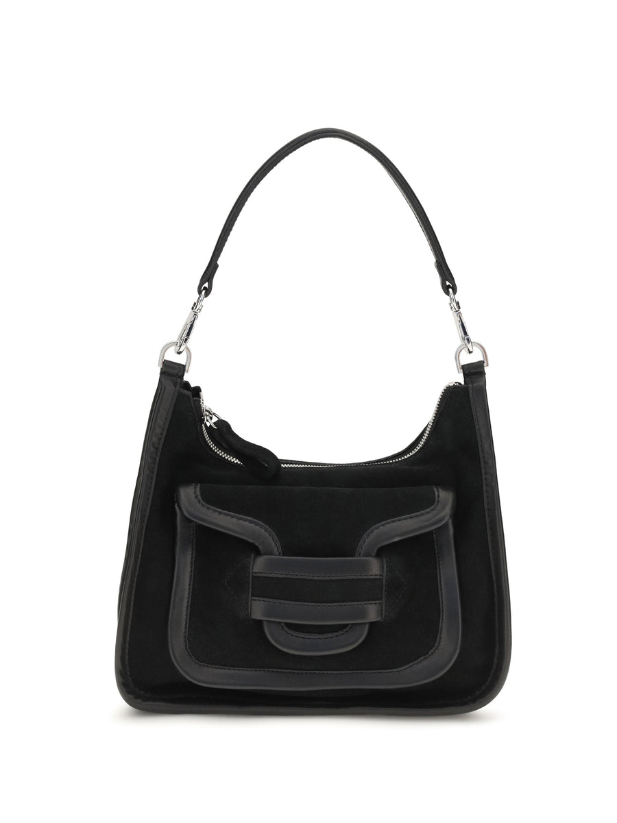 Pierre Hardy Alpha Day Shoulder Bag — Black Calf Leather