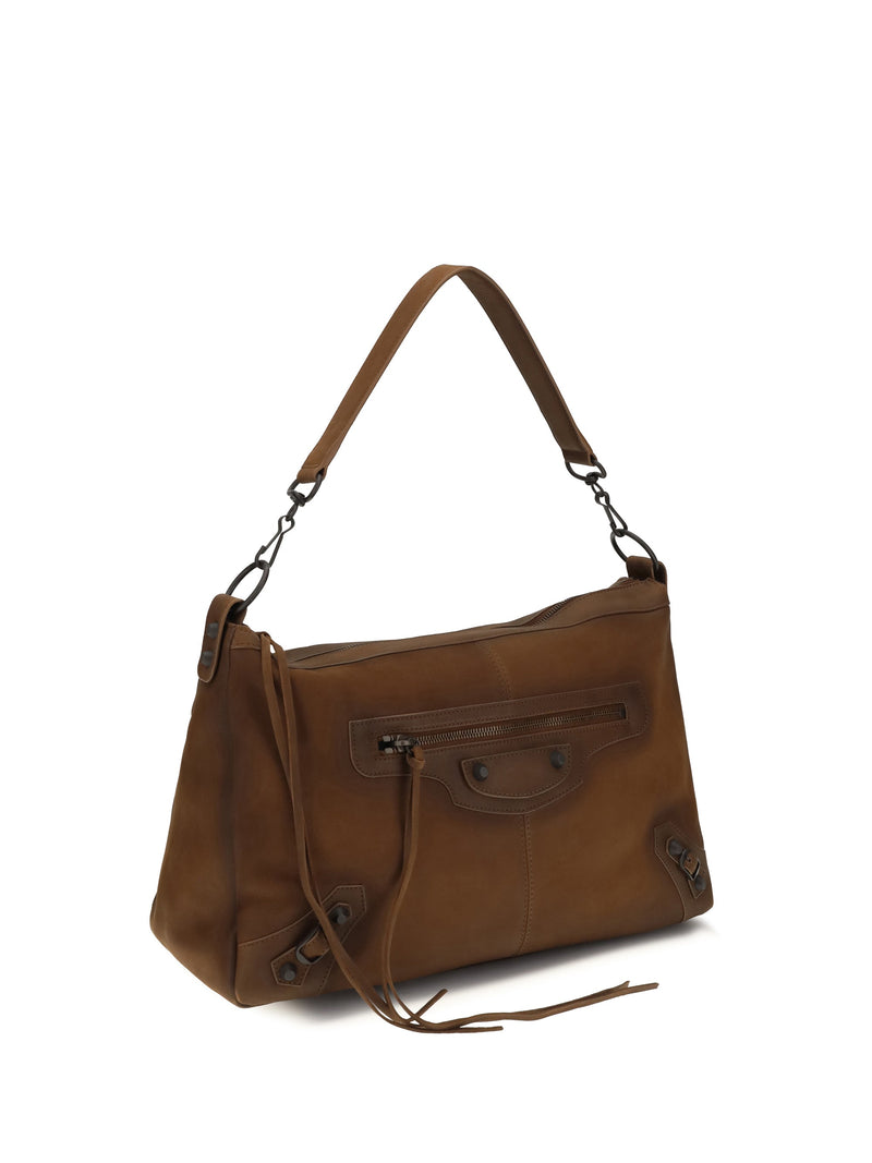 Balenciaga Le City Shoulder Bag — Brown Lambskin