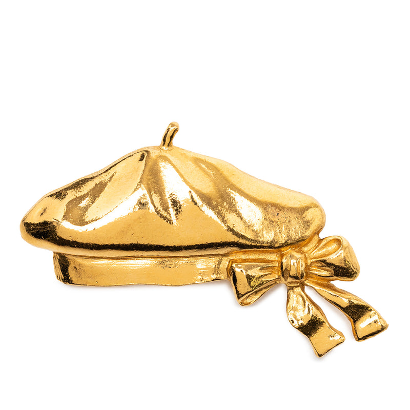 Gold Plated Beret Hat Brooch