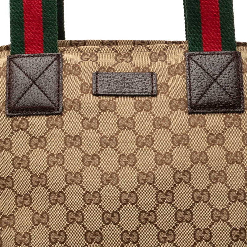 GG Canvas Web Tote - Image 6