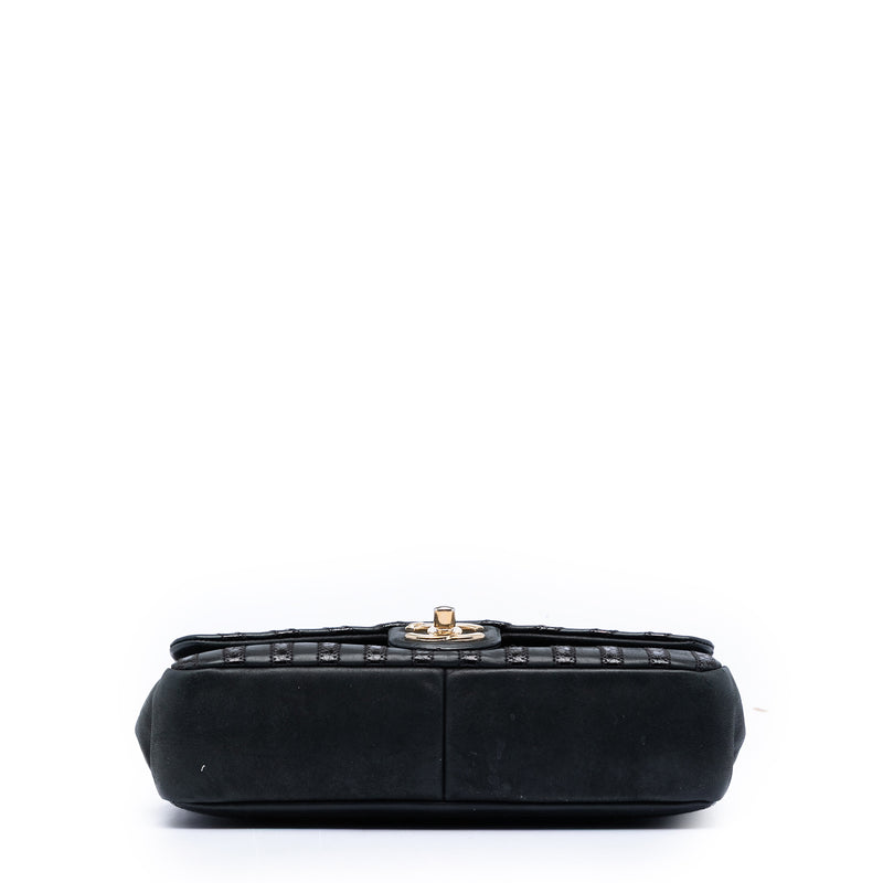 Chevron Python Embossed Calfskin and Suede Single Flap - Image 3