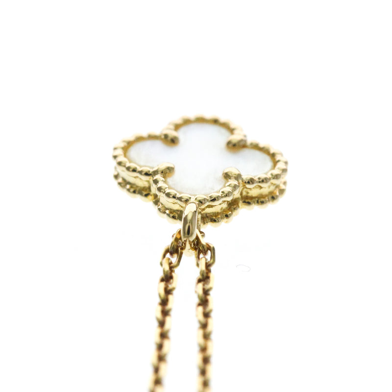 Van Cleef & Arpels Sweet Alhambra Pendant 18k Yellow Gold And Mother Of Pearl Yellow_gold Bijoux