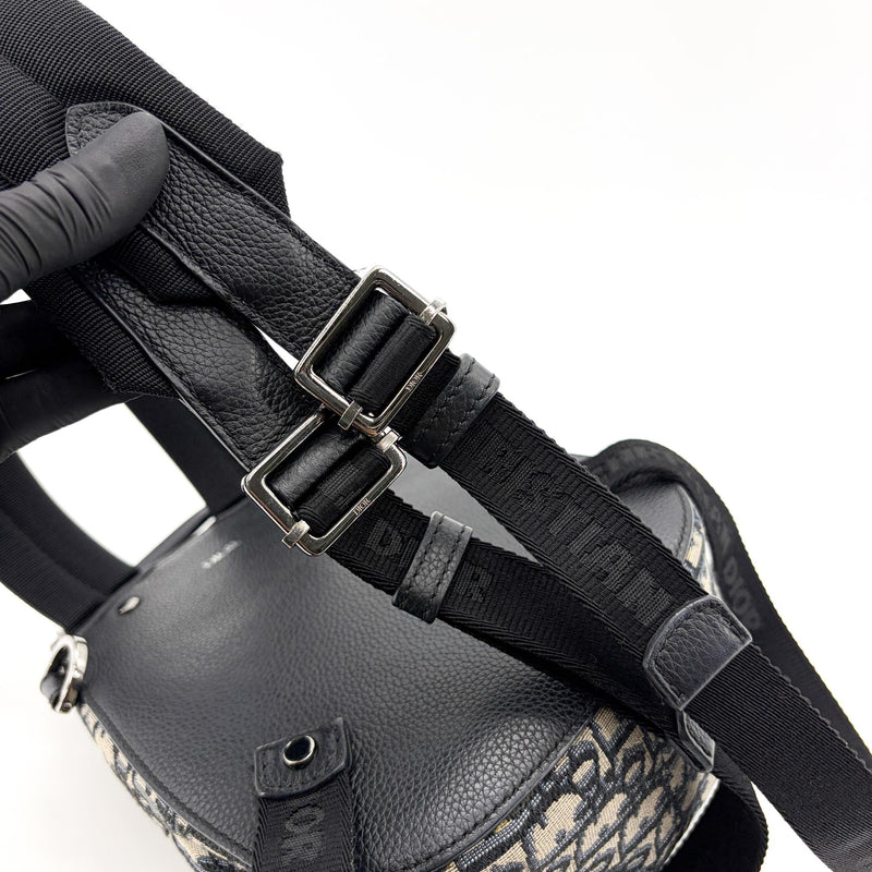 Christian Dior Saddle Oblique Canvas Beige Bag