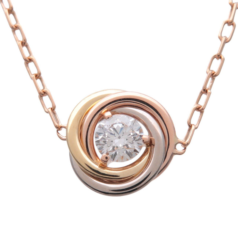 Cartier Trinity Chain 18k Tricolor Gold And Diamond Yellow_gold Bijoux