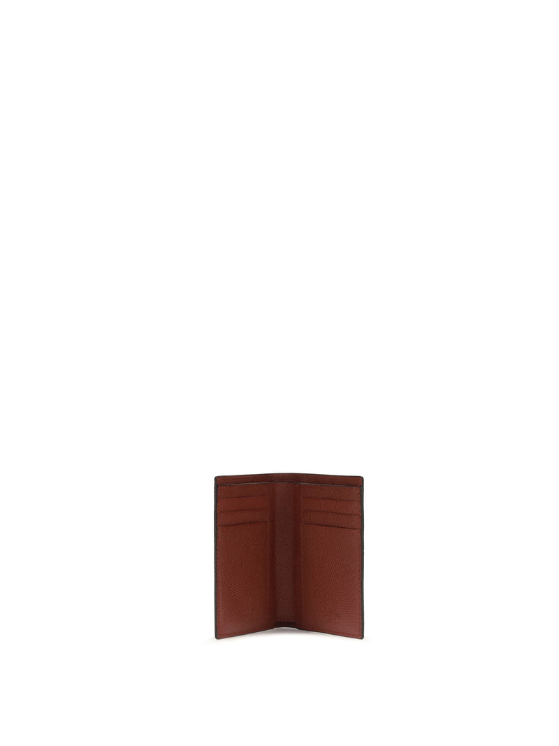 Valentino Garavani Vlogo Card Case — Red Calf Leather Cases