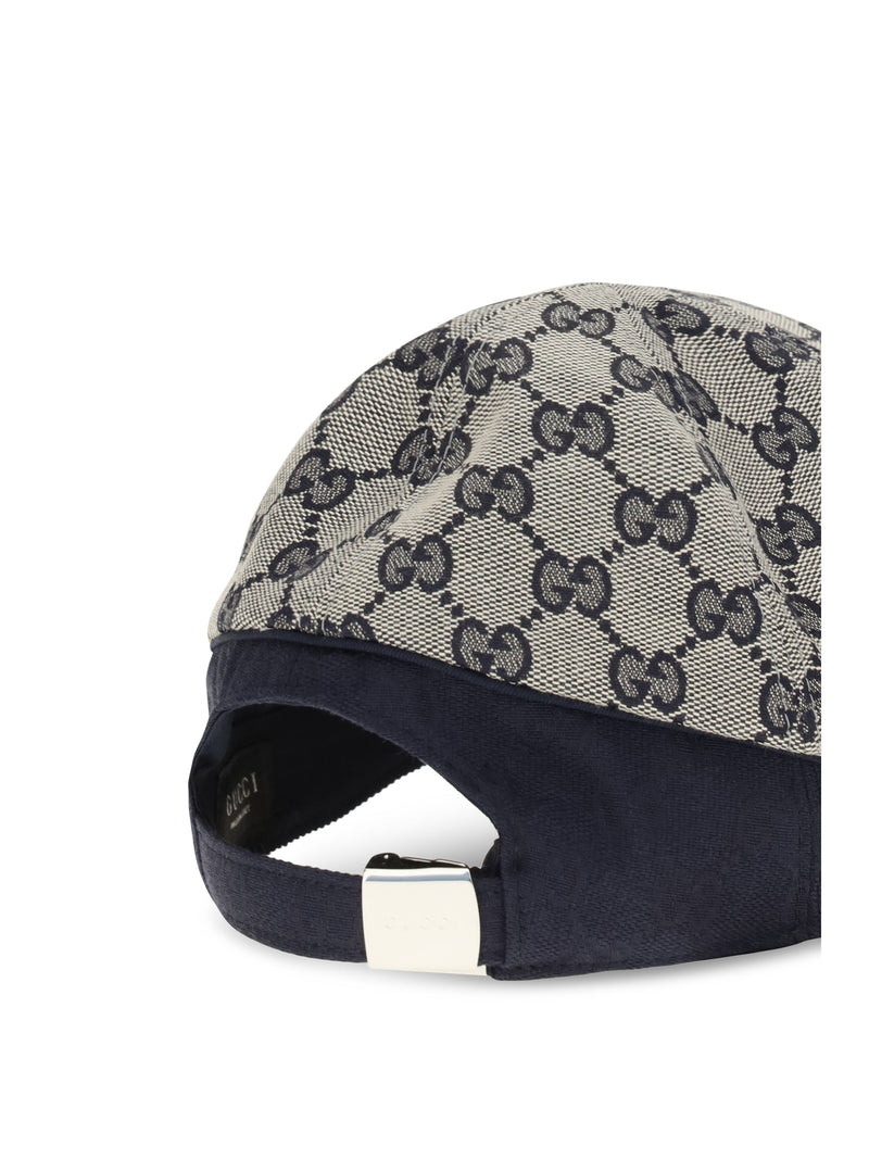 Gucci A001i24hbk4 Gg-Monogram Cotton Baseball Cap — Blue Polyester; Cotton; Polyamide Caps