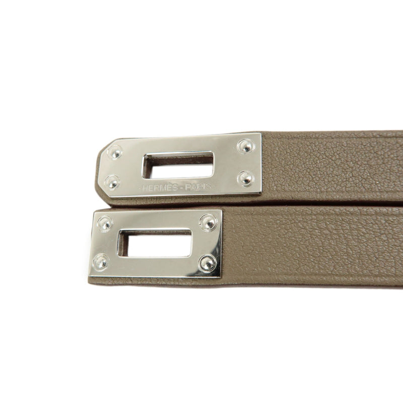 Hermes Kelly Double Tour Leather Greige Bijoux