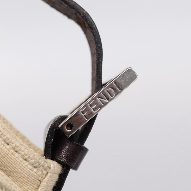 Fendi Baguette Pochette Zucca Canvas Neutral Bag