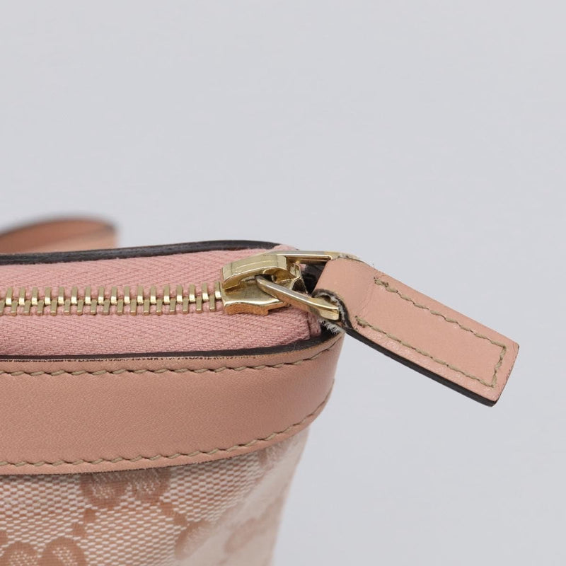 Gucci Abbey Zip Tote Gg Canvas And Leather Pink