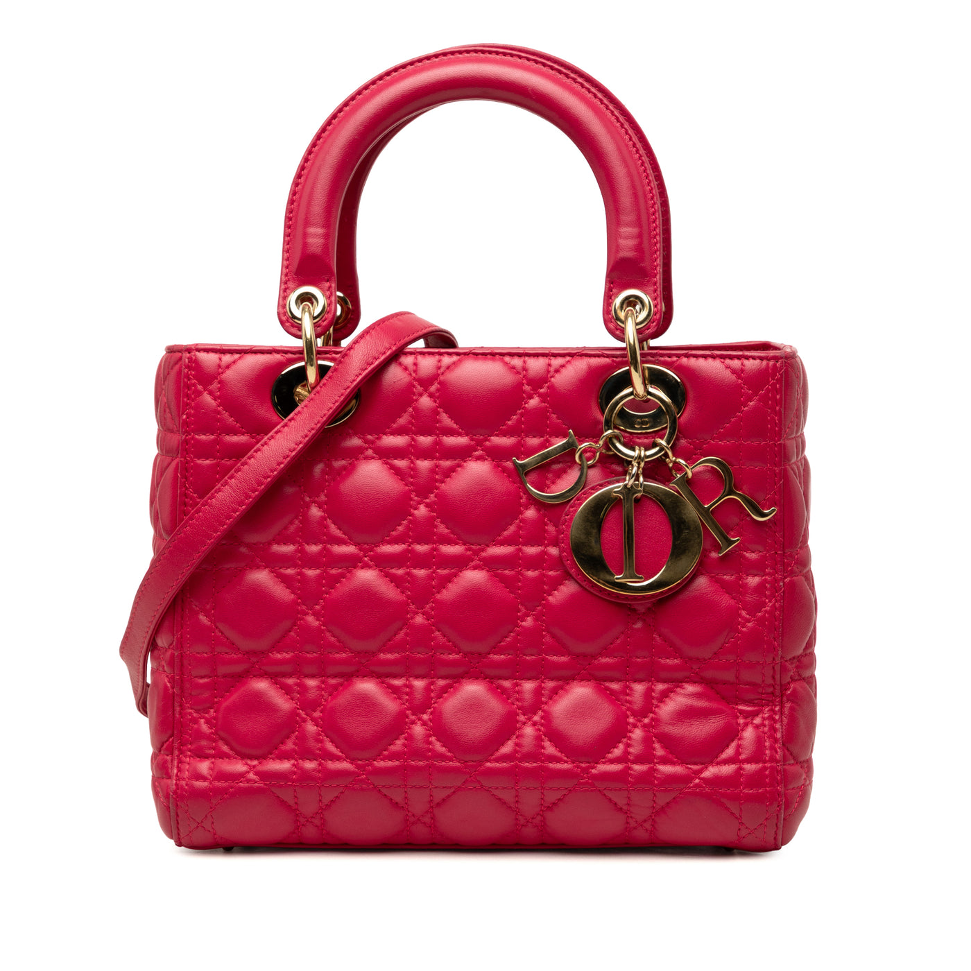 Medium Lambskin Cannage Lady Dior - Image 1