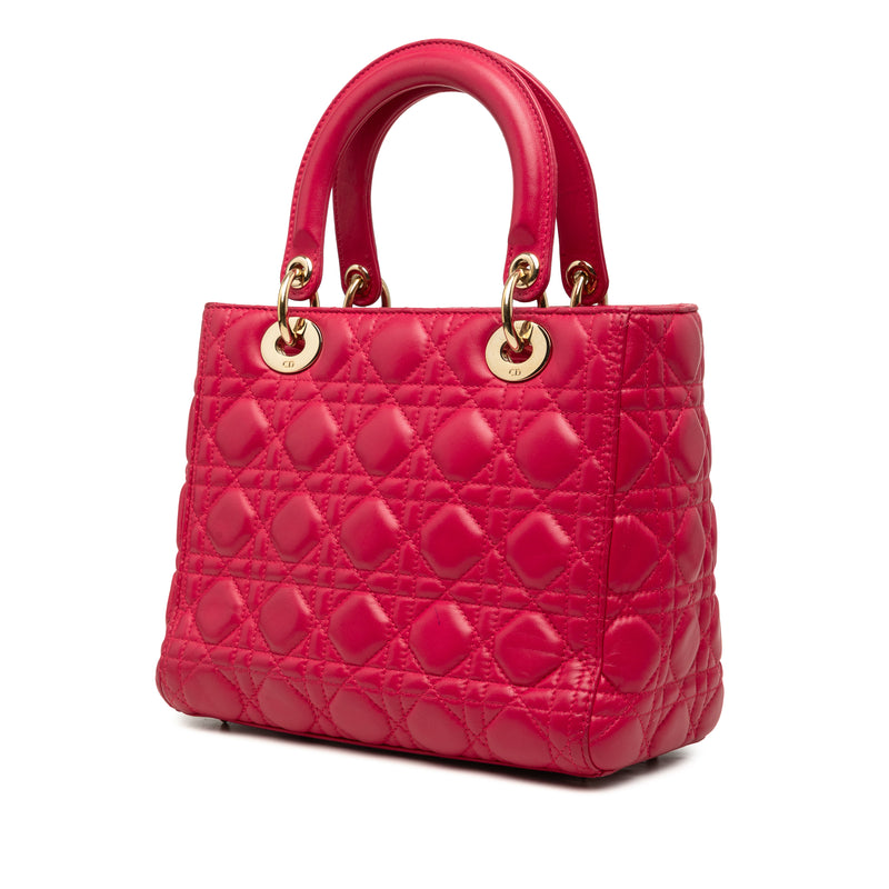 Medium Lambskin Cannage Lady Dior - Image 2
