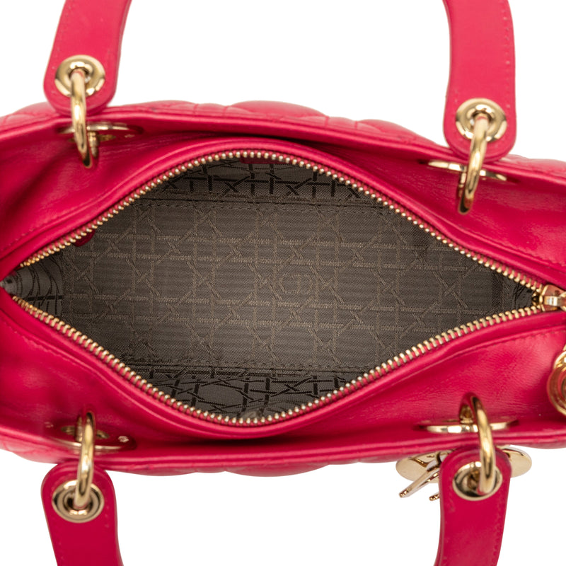 Medium Lambskin Cannage Lady Dior - Image 4