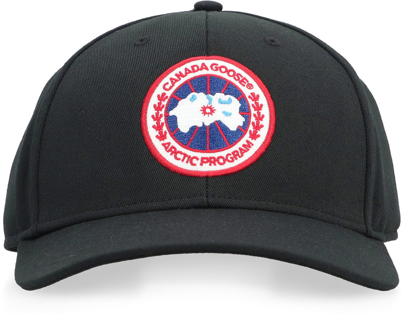 Canada Goose 5480u Arctic Disc Logo Baseball Cap — Black Polyester Caps