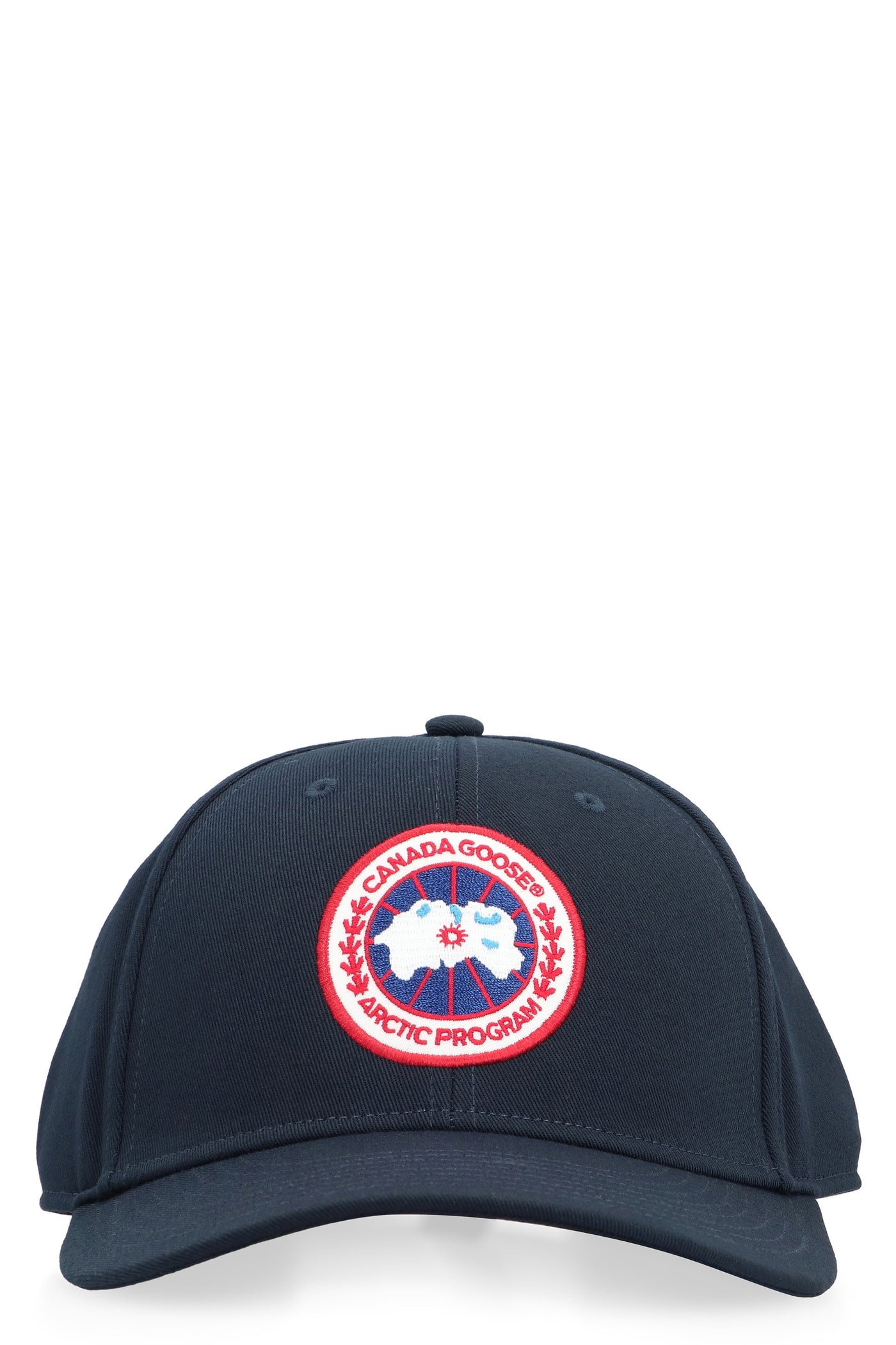 Canada Goose 5480u Arctic Disc Logo Baseball Cap — Navy Polyester Caps