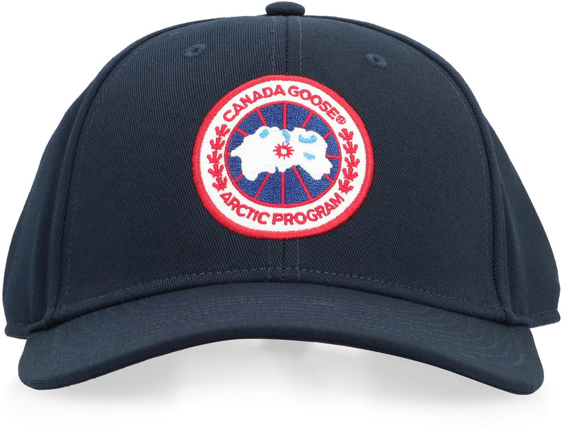 Canada Goose 5480u Arctic Disc Logo Baseball Cap — Navy Polyester Caps