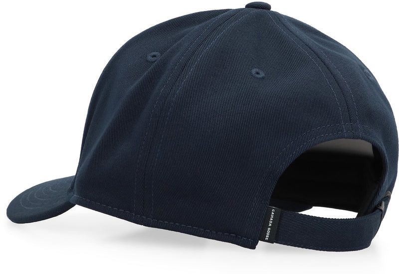Canada Goose 5480u Arctic Disc Logo Baseball Cap — Navy Polyester Caps