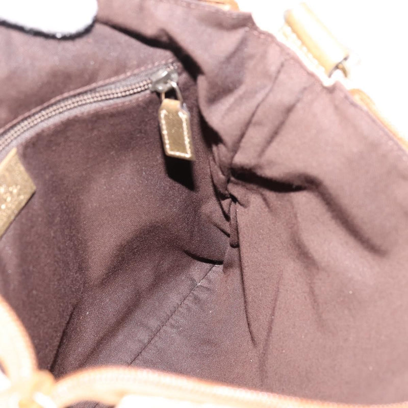Gucci Zip Messenger Gg Canvas With Perforated Leather Beige