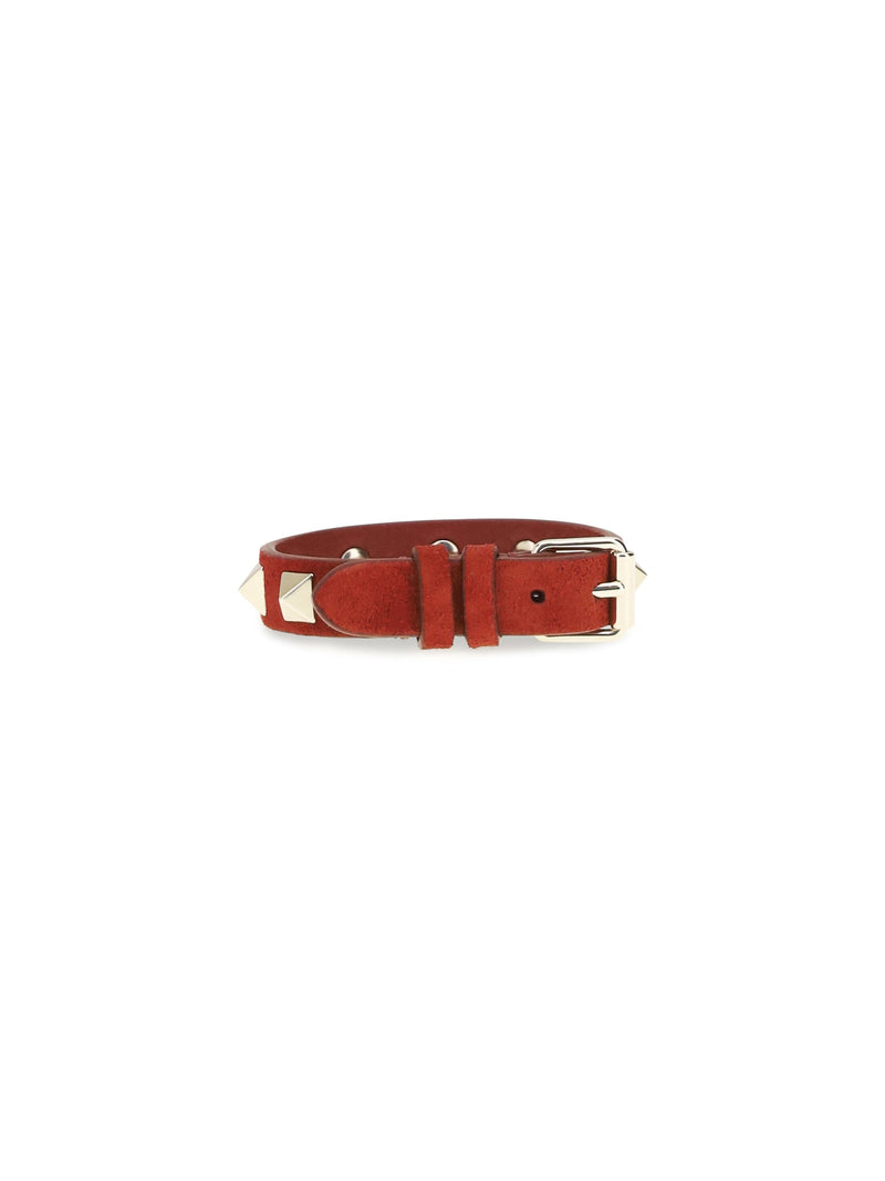 Valentino Garavani Rockstud Bracelet — Red Calf Leather Bracelets
