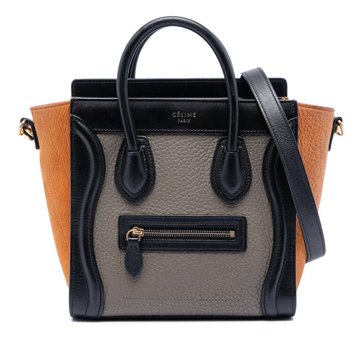 Nano Tricolor Leather Luggage Tote - Image 1