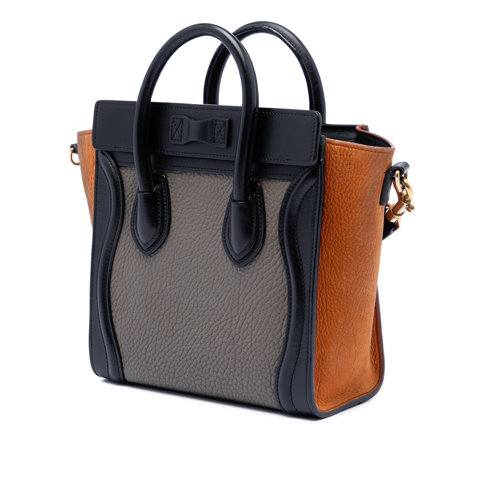Nano Tricolor Leather Luggage Tote - Image 2