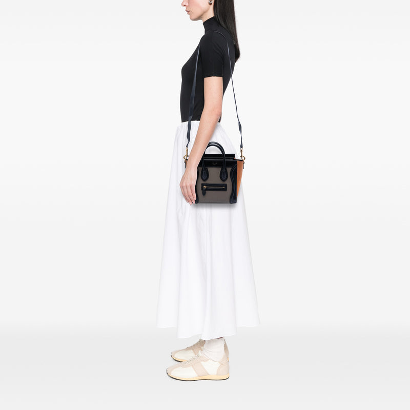 Nano Tricolor Leather Luggage Tote - Image 7