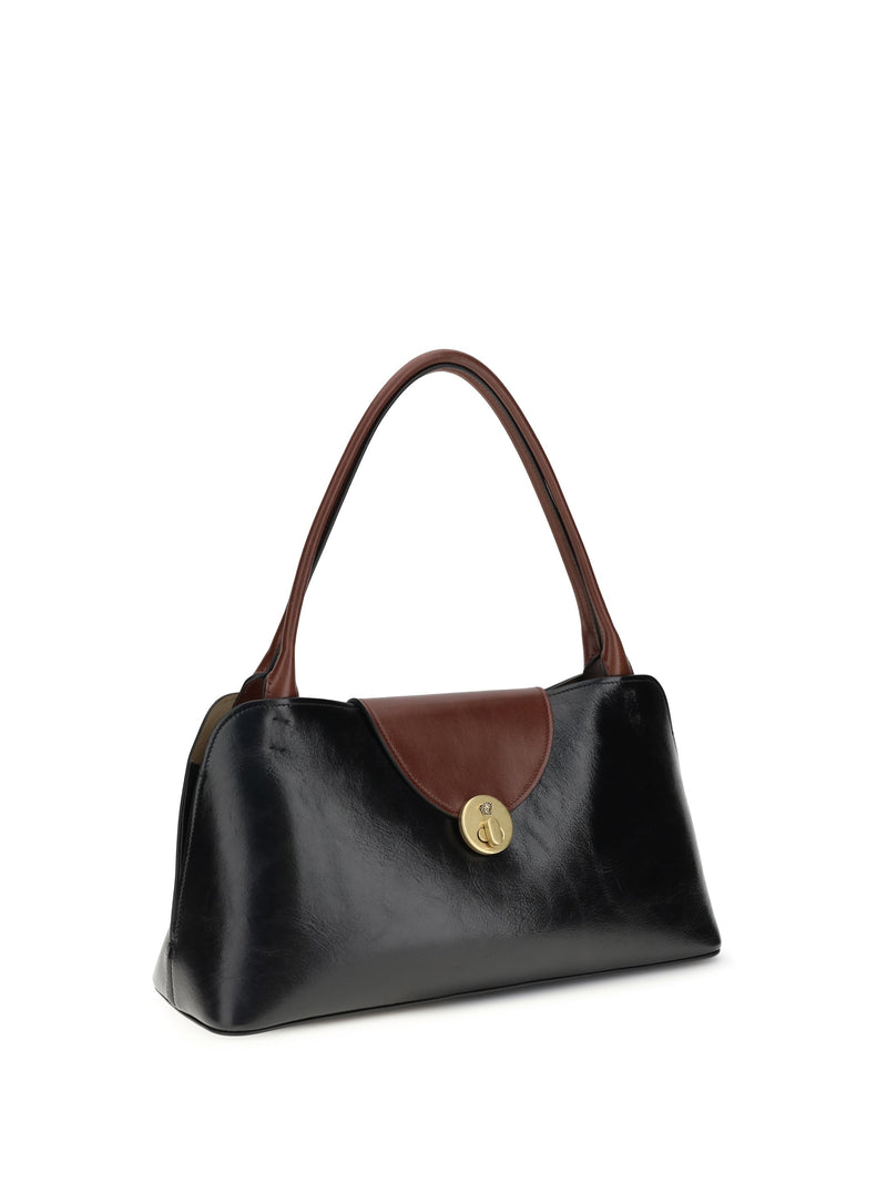 Versace Vivian Shoulder Bag — Black Calf Leather Bos Taurus