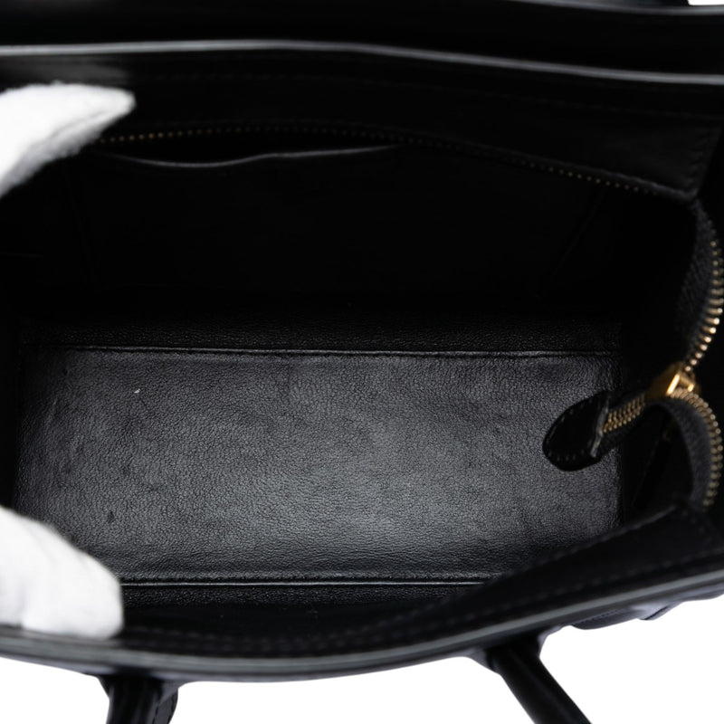 Nano Tricolor Calfskin and Suede Luggage Tote - Image 4