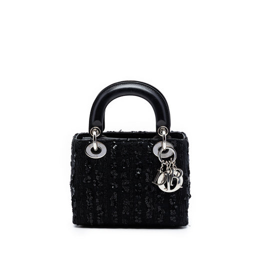 Mini Tweed and Sequin Embellished Lady Dior - Image 1