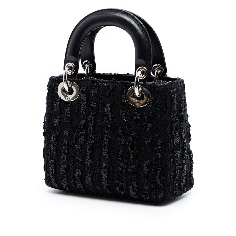 Mini Tweed and Sequin Embellished Lady Dior - Image 2