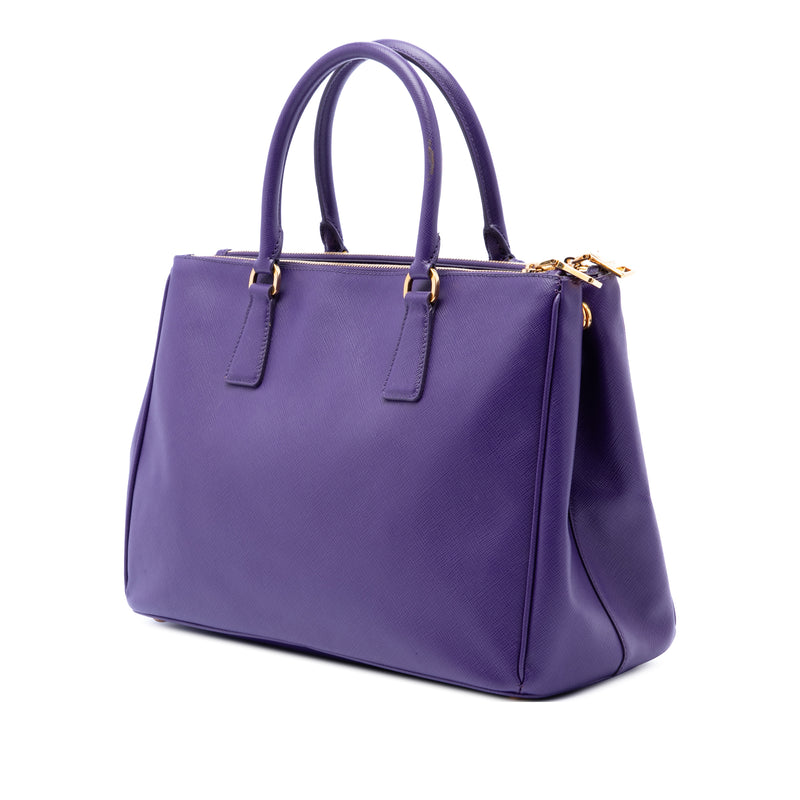 Medium Saffiano Lux Galleria Double Zip Satchel - Image 2