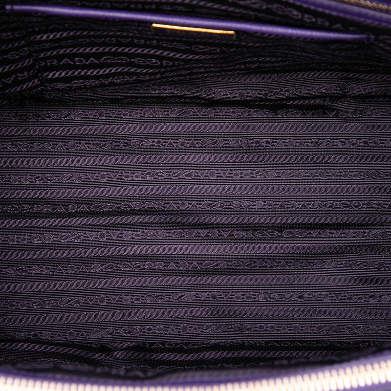 Medium Saffiano Lux Galleria Double Zip Satchel - Image 4