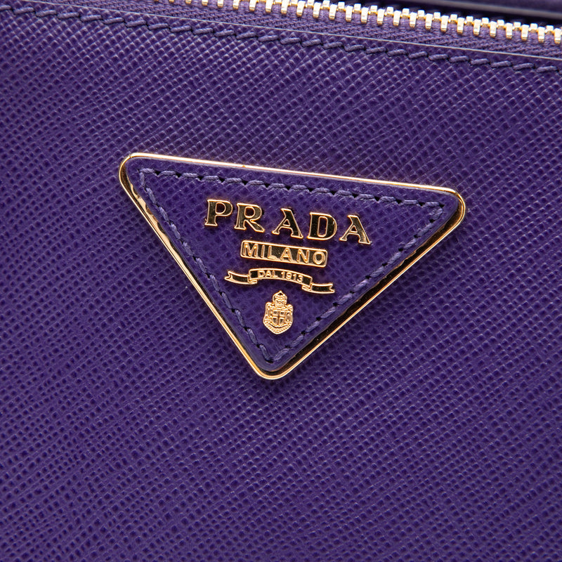 Medium Saffiano Lux Galleria Double Zip Satchel - Image 5