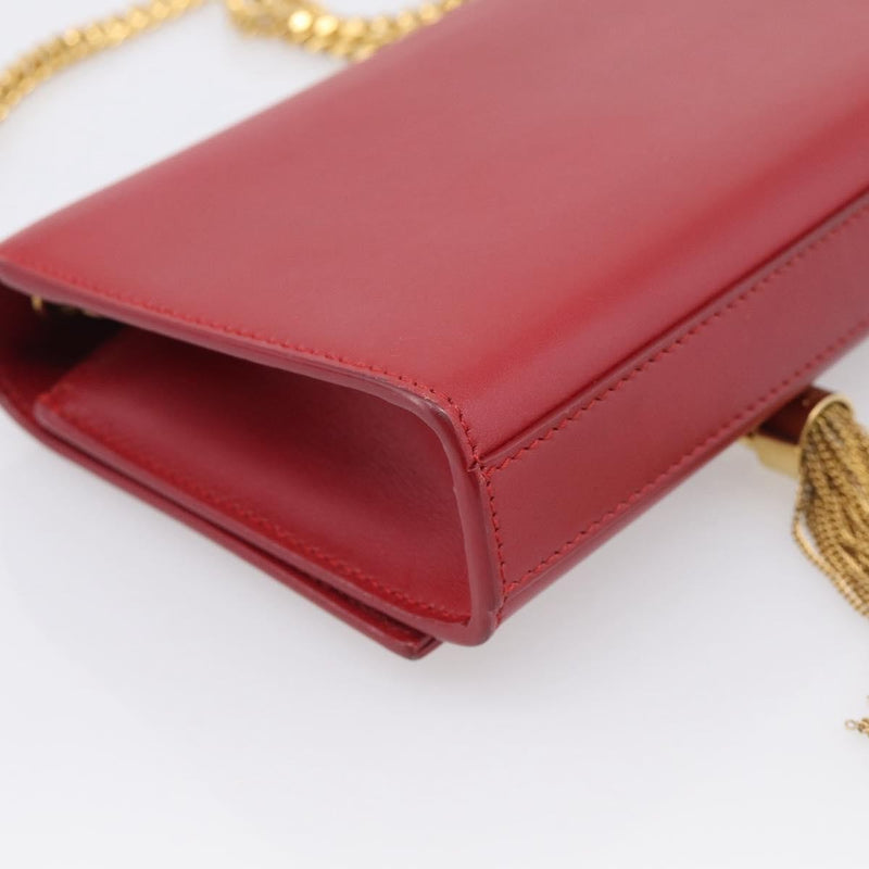 Saint Laurent Classic Monogram Leather Red Bag