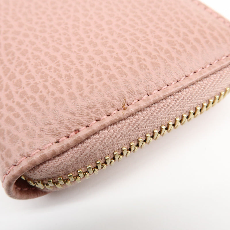 Gucci Swing Zip Around Leather Pink Accessory