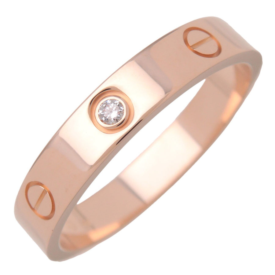 Cartier Love Wedding Band 1 Diamond 18k Rose Gold With Pink Rose_gold Bijoux