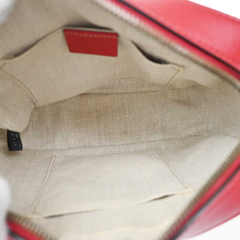 Gucci Bee Web Camera Leather Red Bag