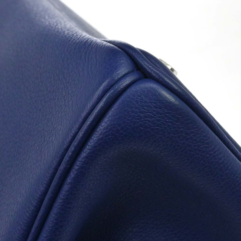 Hermes Birkin Blue Togo With Palladium Hardware Leather Bag