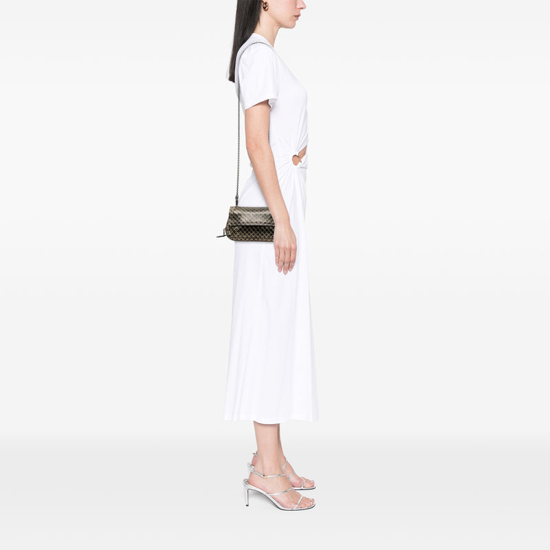 Metallic Calfskin Intrecciomirage Chain Flap Crossbody - Image 7